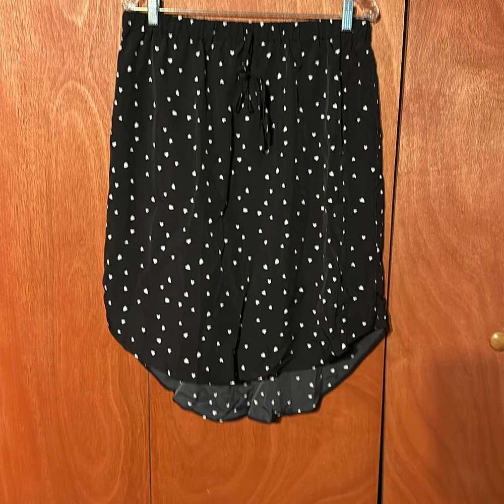 Shein Heart Print Hi-Low Skirt